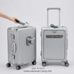 Pierre Cardin Uppter Pc Wide Trolley Aluminium Frame Case 20" Silver MS Department Store Oman