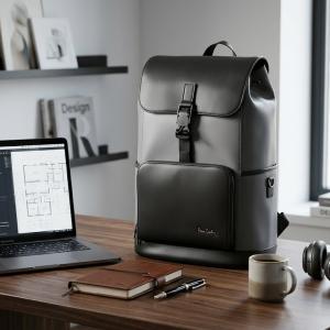 Pierre Cardin Shoulder Backpack Black MS Department Store Oman