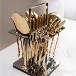 26Pcs Cutlery Set With Stand- Silver MS Department Store Oman