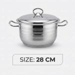 Stainless Steel Bonera Masterchef Single Pot 28 Cm MS Department Store Oman