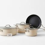 Enamel Bonera 7 Pcs Lilium Set 18"-24" Pot, 26" Low Pot, 26" Frypan MS Department Store Oman