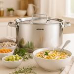 28Cm Casserole Stainless Steel With Lid MS Department Store Oman