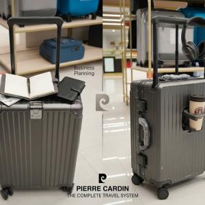 Pierre Cardin Kepler Pc Wide Trolley Aluminium Frame Case Set 26" Grey MS Department Store Oman