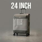 Pierre Cardin Airlite 3 Pcs Soft Trolley 24"Lt Gry MS Department Store Oman