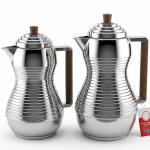 Regall 0.7Ltr. + 1.0Ltr. P / B  Vacuum Flask Set[Silver + Wooden] MS Department Store Oman