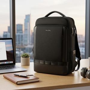 Pierre Cardin Sholder Backpack Black MS Department Store Oman
