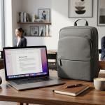 Pierre Cardin Shoulder Backpack Grey MS Department Store Oman