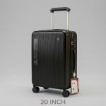 Pierre Cardin Metz Pc Wide Handle Trolley 8 Wheels 20" Black MS Department Store Oman