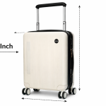 Pierre Cardin Metz Pc Wide Handle Trolley 8 Wheels 20" Black & White MS Department Store Oman