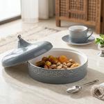 Large Date Bowl From Jiwar - Blue + Silver MS Department Store Oman