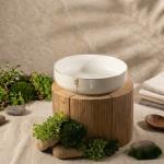 Porcelain Salad Bowl From Liqaa - Beige+Gold MS Department Store Oman