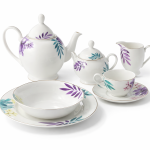 Blumen Royal Bloom Porcelain Dinnerware Set – 110-Piece Gold-Rimmed Floral Collection Dinner Set Ms Department Store Oman