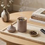 Porcelain Incense Burner From Jiwar -  Purple + Gold MS Department Store Oman