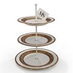 Blumen 3 Tire Serving Stand gold MS Department Store Oman