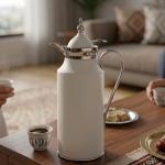 AL FURSAN  0.1 METAL VACUUM FLASK SILVER & WHITE MS Department Store Oman