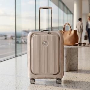 Verage Rome Monti Pp Trolley 4W   24" All With Front Pocket-Champagne MS Department Store Oman
