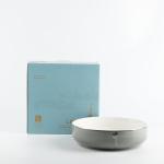 Porcelain Salad Bowl From Liqaa - Grey+Silver MS Department Store Oman