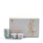 Arabic Coffee cups 12Pcs From Veloura - Blue + Silver MS Department Store Oman