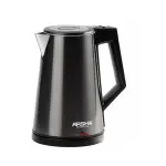 Stainless Steel Electric Kettle - Black MS Department Store Oman